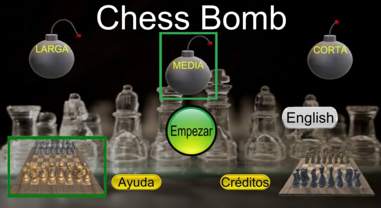 Primera pantalla del juego Chess Bomb