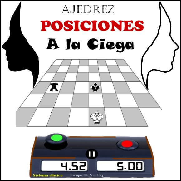 Logotipo del juego de ajedrez posiciones a la ciega